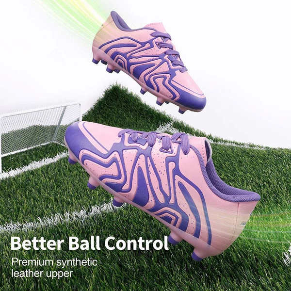 Boys & Girls Soccer Cleats - PINK PURPLE - 3